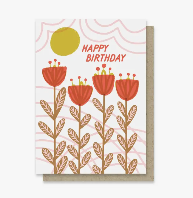 Paper Parasol Press Summery Blooms Birthday Mini Card PP32