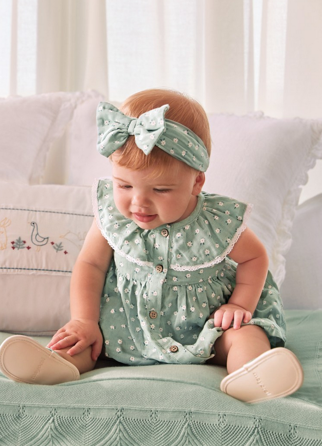  Mayoral Sustainable Cotton Dress with Headband