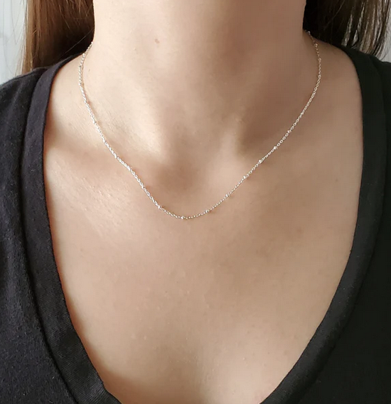 Sinead Cleary SC820 18" Sterling Beaded Chain 