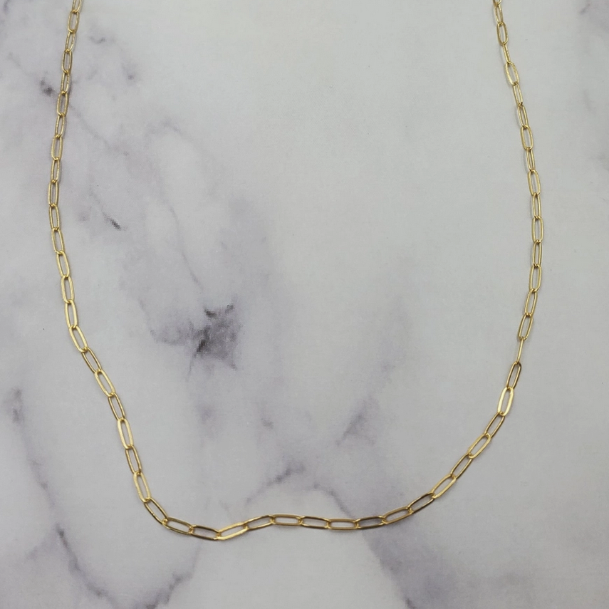 Sinead Cleary SC1297 20" Gold Filled Paperclip Chain Necklace