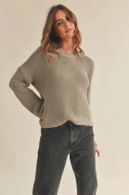 Miou Muse Round Neck Knitted Sweater
