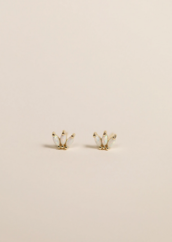 Jax Kelly White Opal Crown Stud JX15