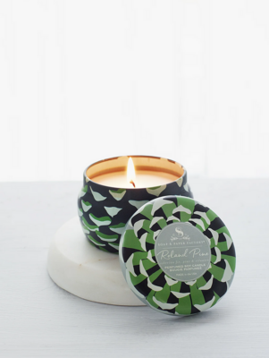 Soap &amp; Paper Roland Pine Small Tin Soy Candle 3oz