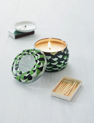 Soap &amp; Paper Roland Pine Small Tin Soy Candle 3oz