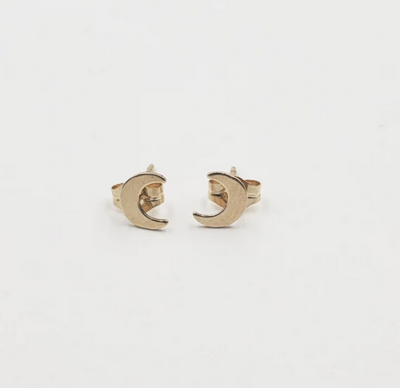 Sinead Cleary SC719 Gold-Filled Crescent Moon Studs