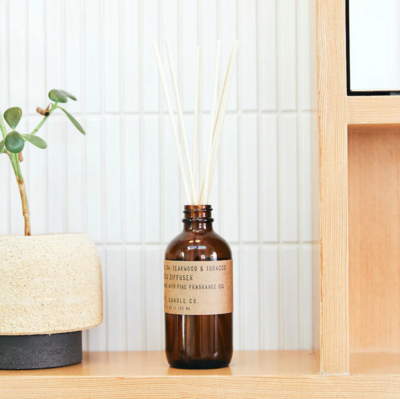 P.F. Candle Co. Teakwood & Tobacco Reed Diffuser