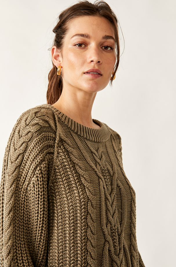 Free People Frankie Cable Sweater