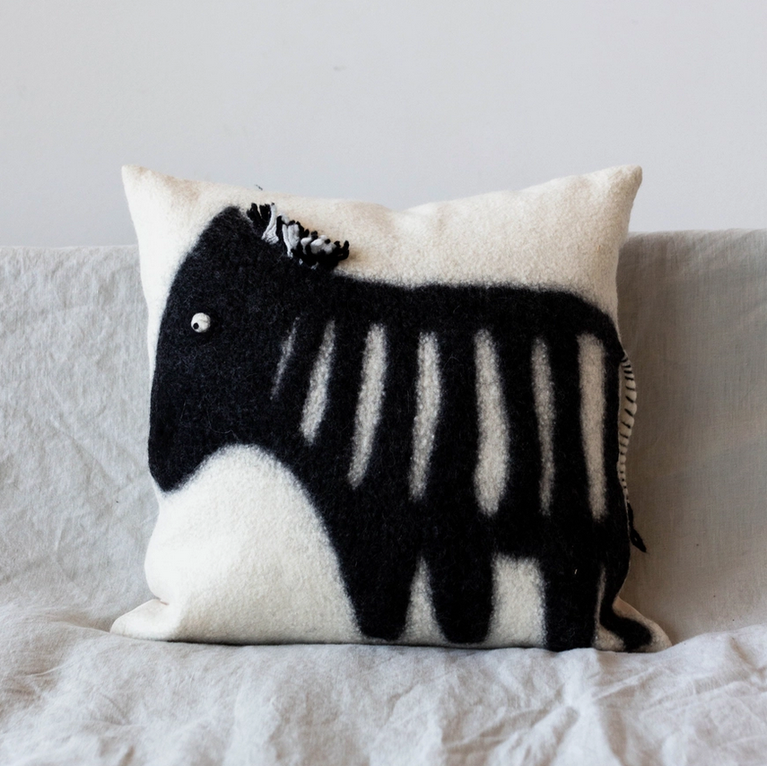 Kanju Interiors Zebra Cozy Throw Pillow KU2
