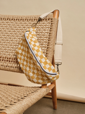 Jenna Bee Handmade Mustard Checkered Sling Bag