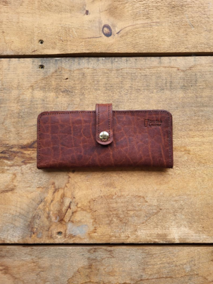 Kingdom Leather Clutch Wallet in Bourbon Brown