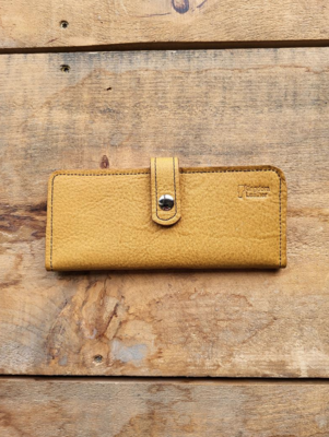 Kingdom Leather Clutch Wallet in Yellow