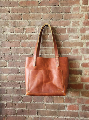 Kingdom Leather Tote Bag in Bourbon Brown