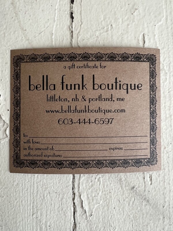 Gift Certificate $25.00+