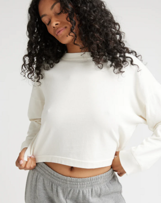 Richer Poorer Relaxed Crop Long Sleeve Tee (Multiple Colors)