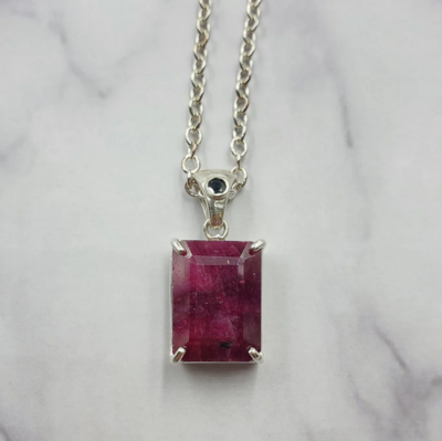 Sinead Cleary SC1453 Sterling Ruby & Sapphire Pendant