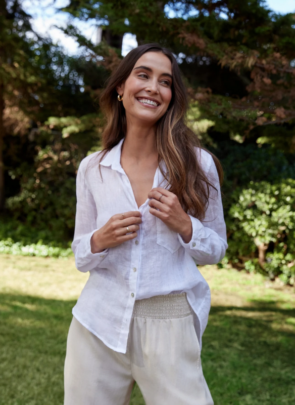 Bella Dahl Linen Pocket Button Down (Two Colors)