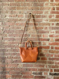 Kingdom Leather Mini Tote with Strap in Copperhead