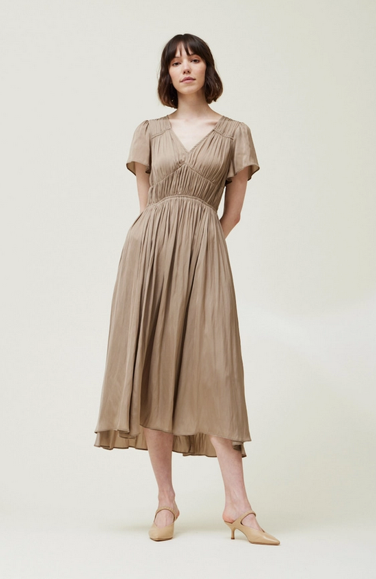 Grade &amp; Gather Satin Midi Dress