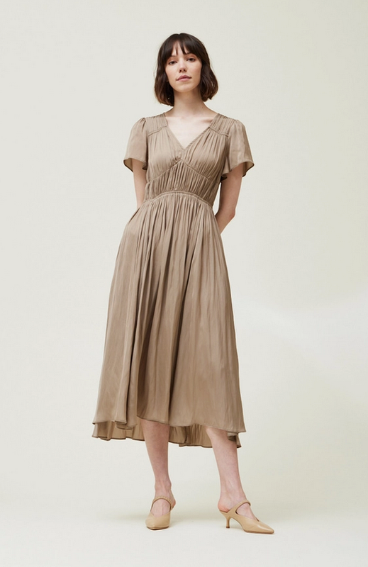 Grade &amp; Gather Satin Midi Dress