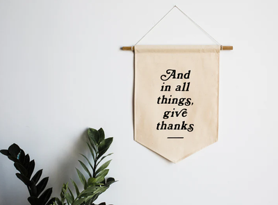 Gladfolk Give Thanks Canvas Banner