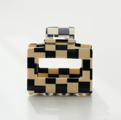 Adorro Checkmate Small Square Hair Clip AD43