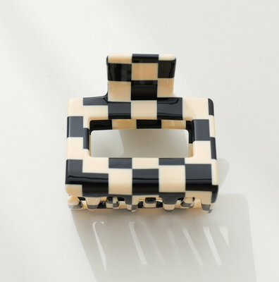 Adorro Checkmate Small Square Hair Clip AD43