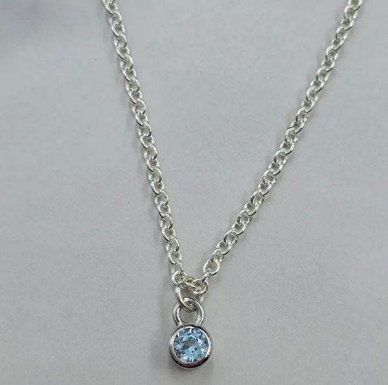 Sinead Cleary SC1587 Sterling Blue Topaz Necklace