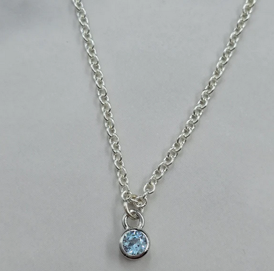 Sinead Cleary SC1587 Sterling Blue Topaz Necklace