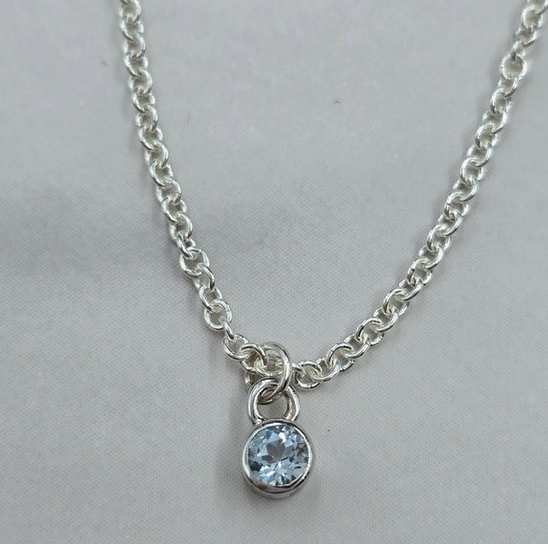 Sinead Cleary SC1588 Sterling Aquamarine Necklace