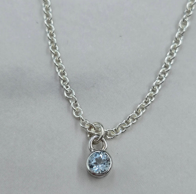 Sinead Cleary SC1588 Sterling Aquamarine Necklace