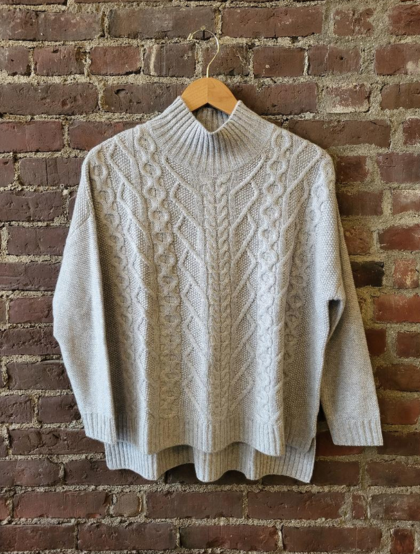 Cashmere Clouds Mock Textured Sweater