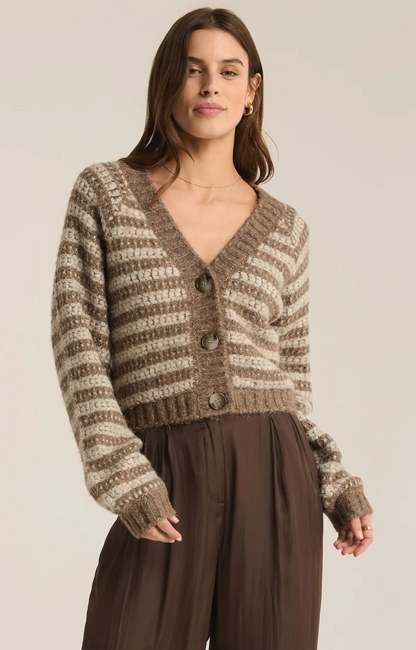 Z Supply Este Metallic Stripe Cardigan 