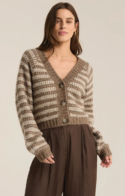 Z Supply Este Metallic Stripe Cardigan