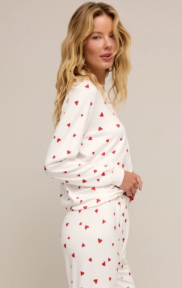 Z Supply Classic Heart Long Sleeve Top