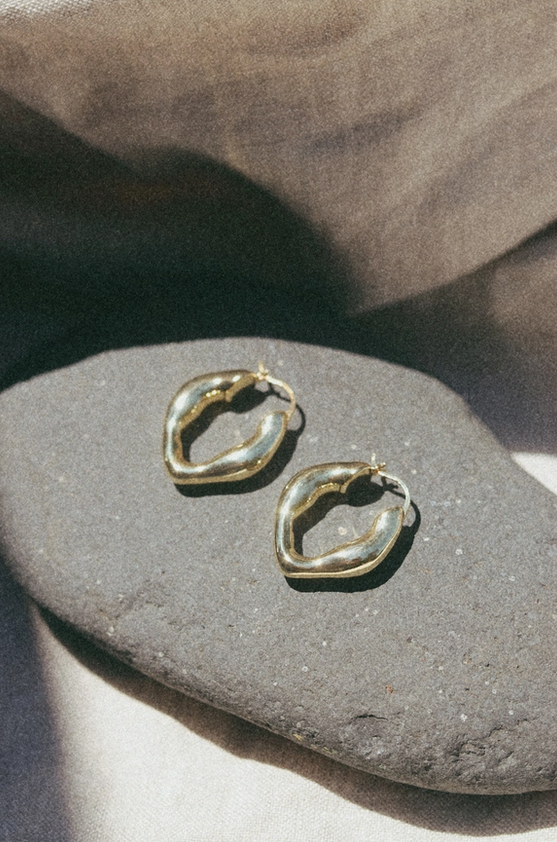 Goldie Jewelry Alma Organic Hoops GL23