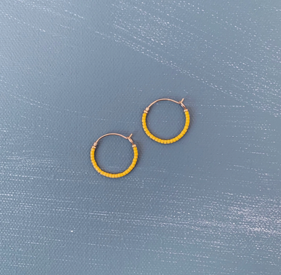Alice Rise Single Note Hoop in Pineapple AL14