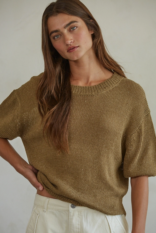 By Together Knit Sweater Crew Neck Top