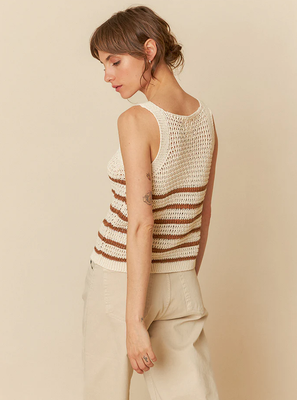 Indi &amp; Cold Two Tone Stripe Tank Top