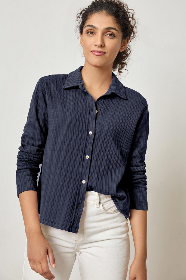 Lilla P Collared Button Down