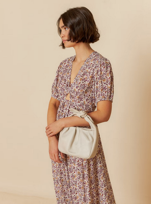 Indi &amp; Cold Midi Dress with Bow Neckline