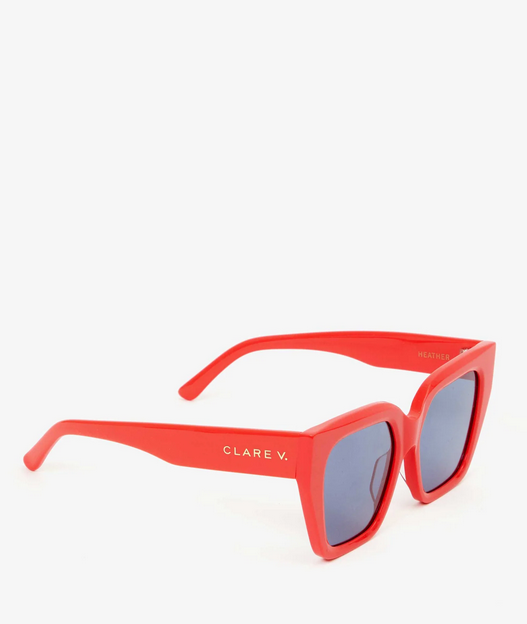 Clare V. Heather Sunglasses in Red