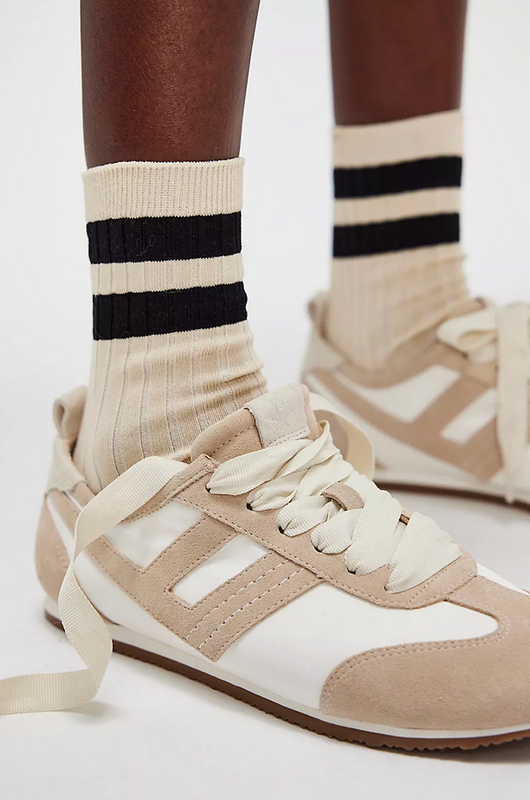 Free People Aces Tennis Shoe in Chalk/Desert Sand