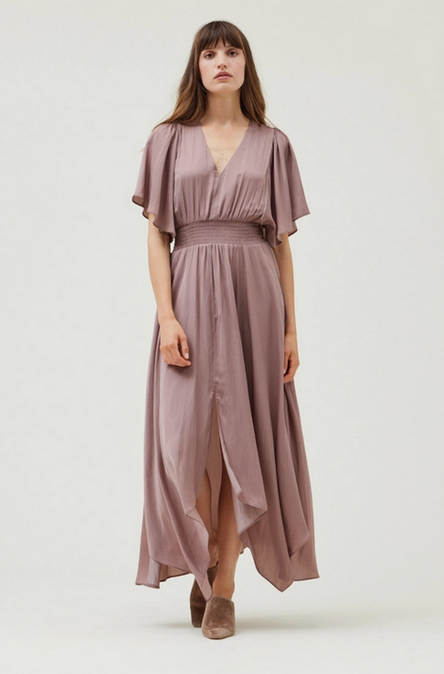 Grade &amp; Gather Unbalanced Skirt Maxi Dress