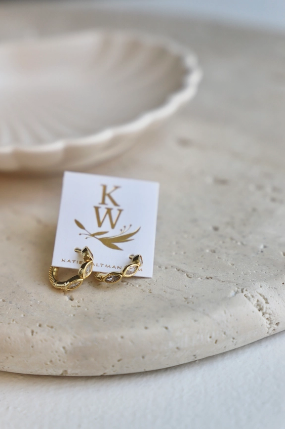 Katie Waltman Jewelry Lace and Textured Hoops KW42