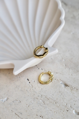 Katie Waltman Jewelry Lace and Textured Hoops KW42