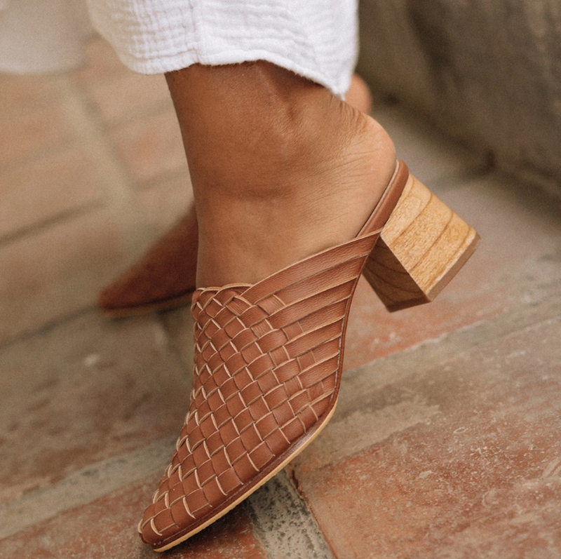 Village Thrive Palma Leather Heeled Mule