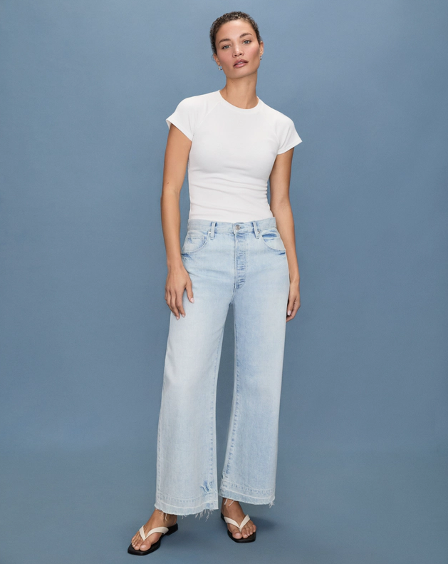 Paige Arellia Ankle Barrel Leg Jean in Fernanda