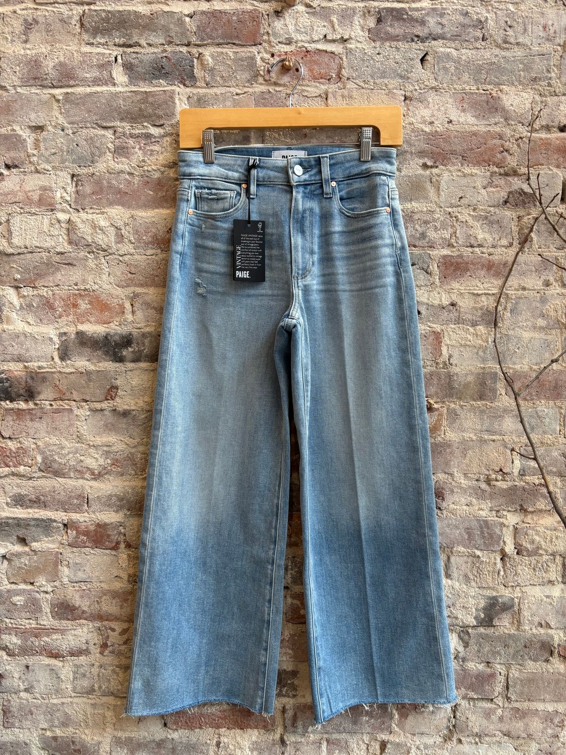 Paige Anessa Wide Leg Jean In Tune Distressed