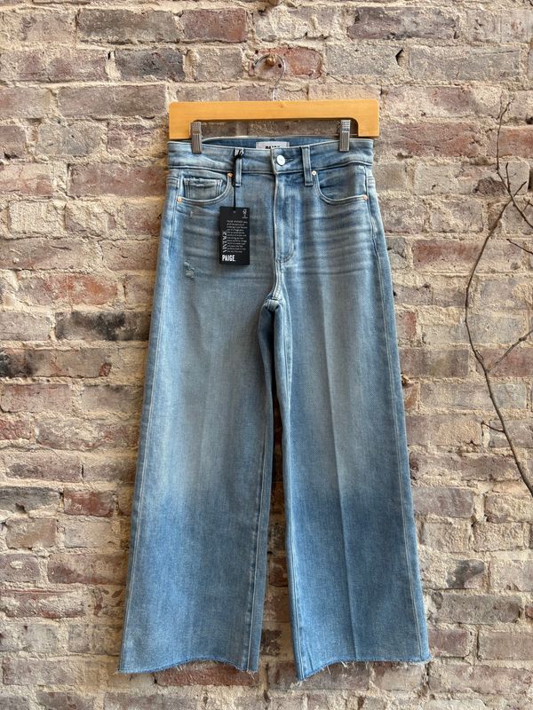 Paige Anessa Wide Leg Jean In Tune Distressed