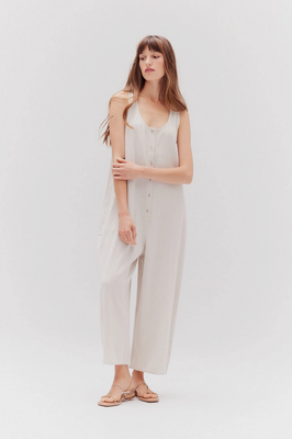 Grade &amp; Gather Overfit Button Down Jumpsuit